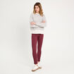 Jeans slim 5 poches violet foncé femme