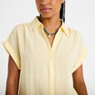 Blouse manches courtes jaune pastel femme