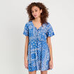 Robe évasée détails noeuds bleu femme