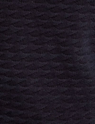 Pull col bateau bleu marine femme