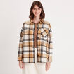 Surchemise manches longues beige femme