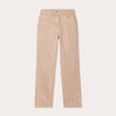 Jean droit taille haute sable femme
