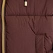 Doudoune droite cropped &agrave; capuche marron fonc&eacute; femme