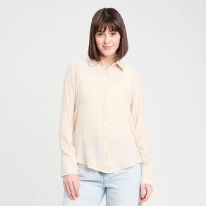 chemise manches longues sable femme Chemise manches longues sable femme