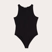 Body sans manches effet seconde peau noir femme