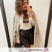 Manteau droit boutonné beige femme