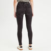 Jeans skinny taille haute denim noir femme