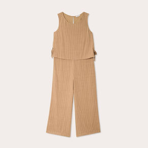 Combinaison sans manches beige femme