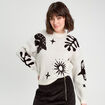Pull manches longues ecru femme