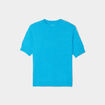 Pull manches courtes bleu femme