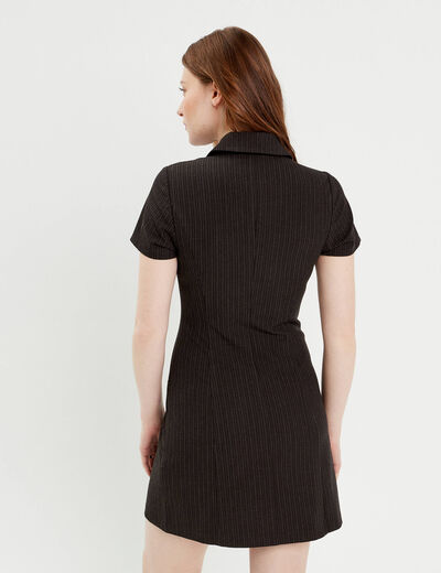 Robe évasée zippée gris femme