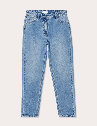 Jeans mom taille haute denim double stone femme