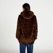 Parka r&eacute;versible 3/4 &agrave; capuche noir femme