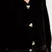 Gilet boutons coeur noir femme