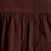 Chemise droite col classique manches 3/4 marron fonc&eacute; femme