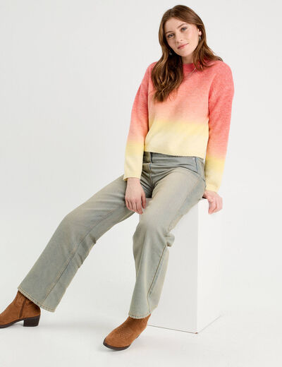 Pull manches longues rouge femme