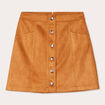 Jupe trapèze suédine camel femme