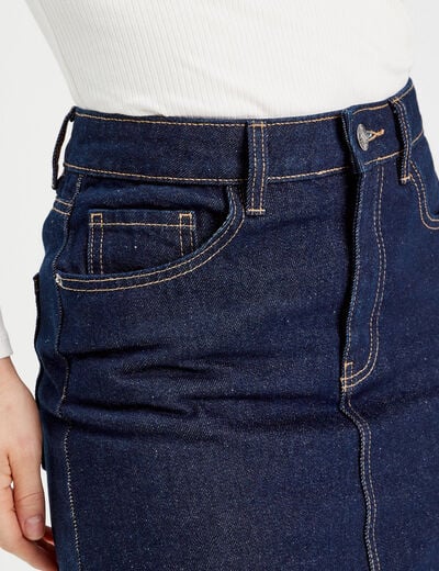 Jupe crayon taille standard denim brut femme