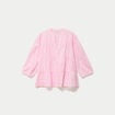 Chemise droite manches 3/4 rose femme