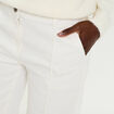 Jean wide leg taille standard denim blanc femme