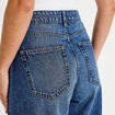 Jean wide leg taille haute Petite bleu fonc&eacute; femme