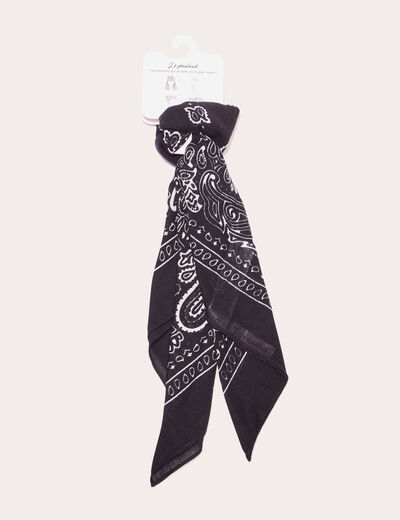 Foulard noir femme