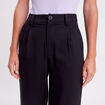 Pantalon droit large noir femme