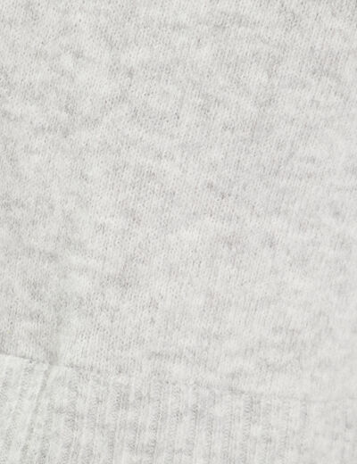 Pull manches longues 2-en-1 gris clair femme