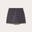 Jupe courte &eacute;vas&eacute;e gris fonc&eacute; femme
