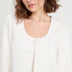 Veste courte détails noeuds blanc femme