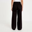 Jean wide leg taille haute Petite denim noir femme