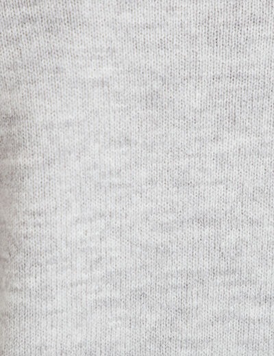 Pull manches longues gris clair femme