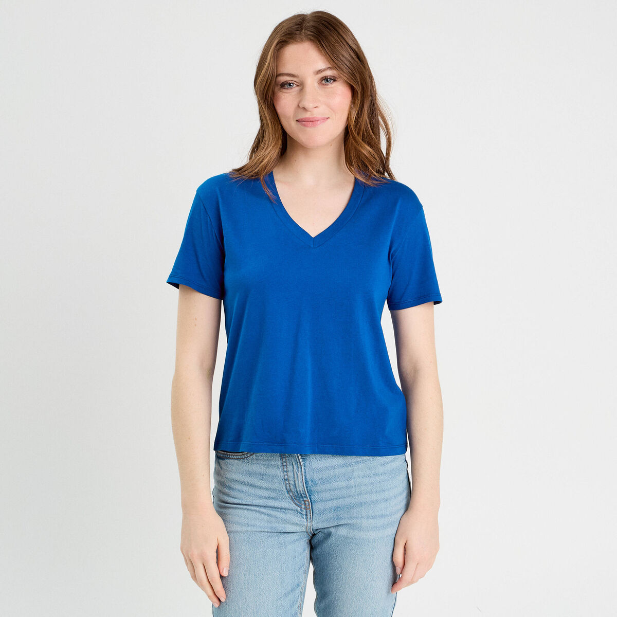 T-shirt manches courtes bleu electrique femme