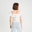 Top sans manches ecru femme