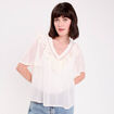 Blouse manches courtes ecru femme