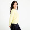Gilet ajour&eacute; manches longues jaune clair femme