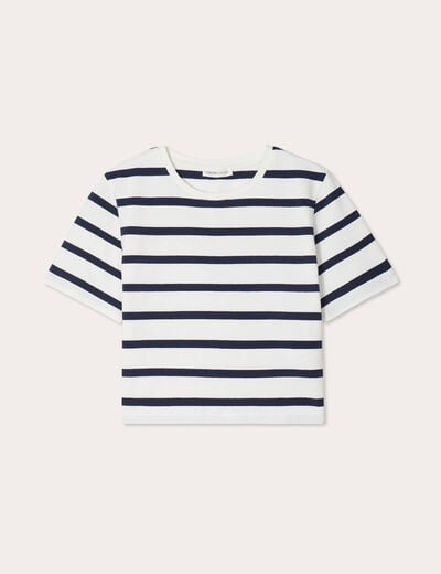 T-shirt cropped blanc femme