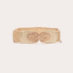 Ceinture élastiquée couleur or femme