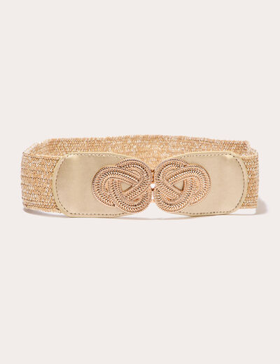 Ceinture élastiquée couleur or femme