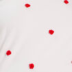 T-shirt détails brodés blanc femme