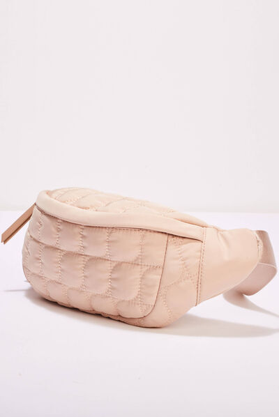 Sac banane matelassé sable femme
