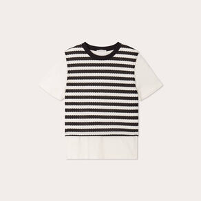 t shirt 2 en 1 ecru femme T-shirt 2-en-1 ecru femme