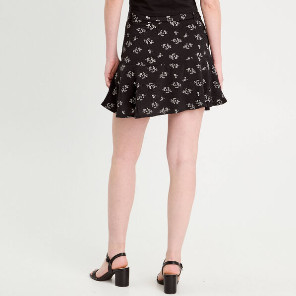 jupe short evasee noir femme Jupe-short évasée noir femme