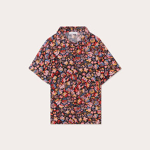 Chemise manches courtes noir femme