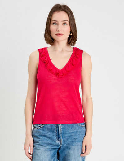 Débardeur sans manches rose vif femme