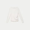 Doudou ajust&eacute; col bateau manches longues ecru femme