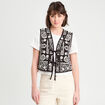 Gilet sans manches matelassé noir femme