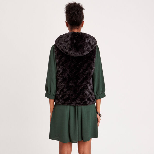 veste droite a capuche noir femme Veste droite à capuche noir femme