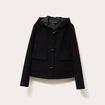 Manteau style dufflecoat noir femme