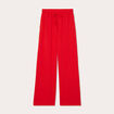 Pantalon large fluide rouge fluo femme